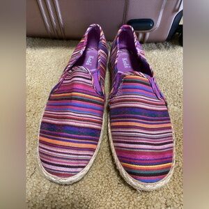 KEDS women’s rainbow jute espadrille size 9.